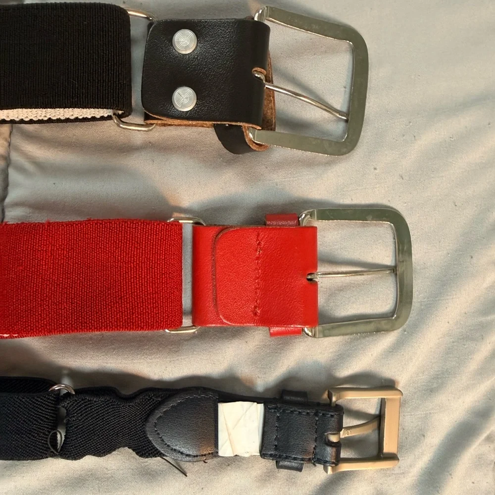 Kids' Black and Red Belt Set